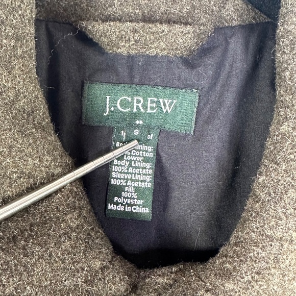 J. Crew Men's Uniform Green Insulated Wool Jacket Size S - Picture 4 of 11